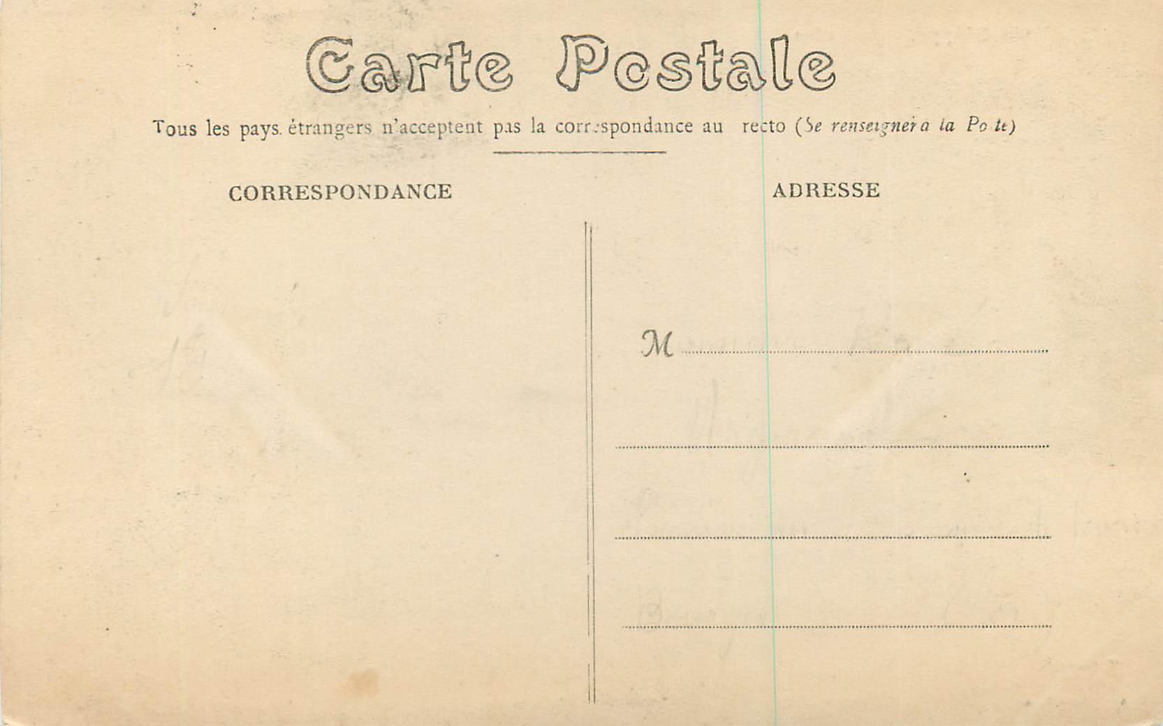 CPA Dieppe Le Casino — Rückseite