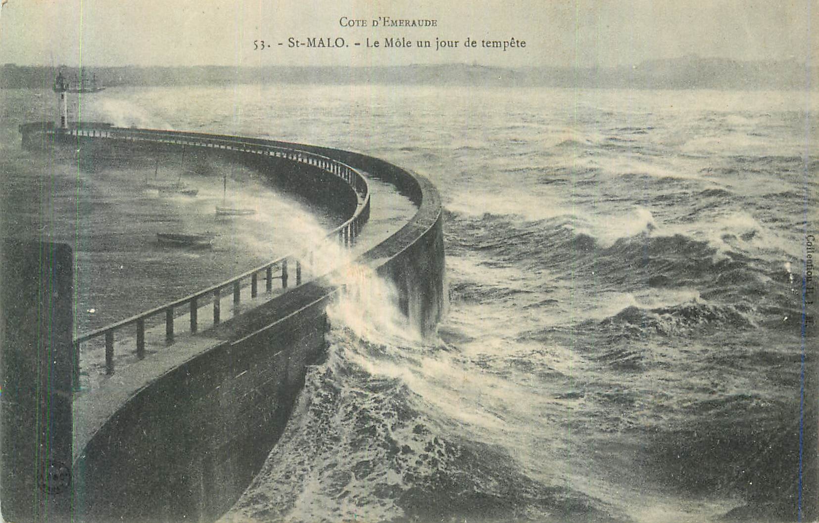 St-Malo - Le Môle un jour de tempête — Côte d'Émeraude, n°53