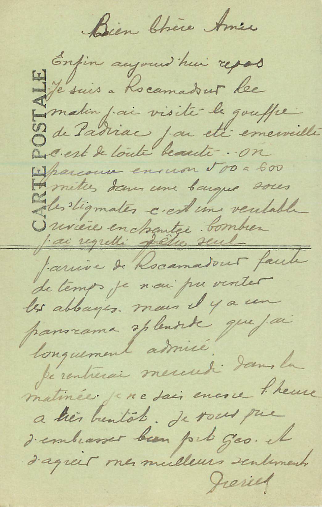 CPA Roc Amadour Les Sanctuaires et le Rocher au Chateau — Back