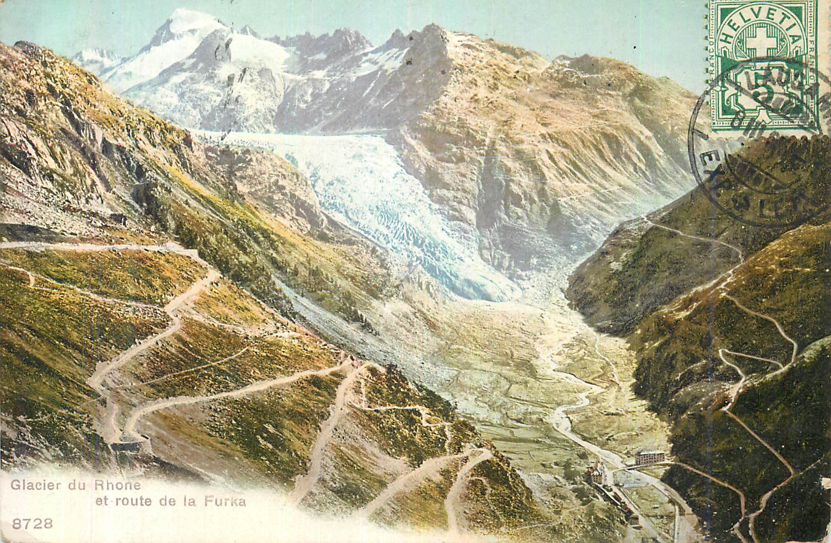 CPA Glacier du Rhone et Route de la Furka