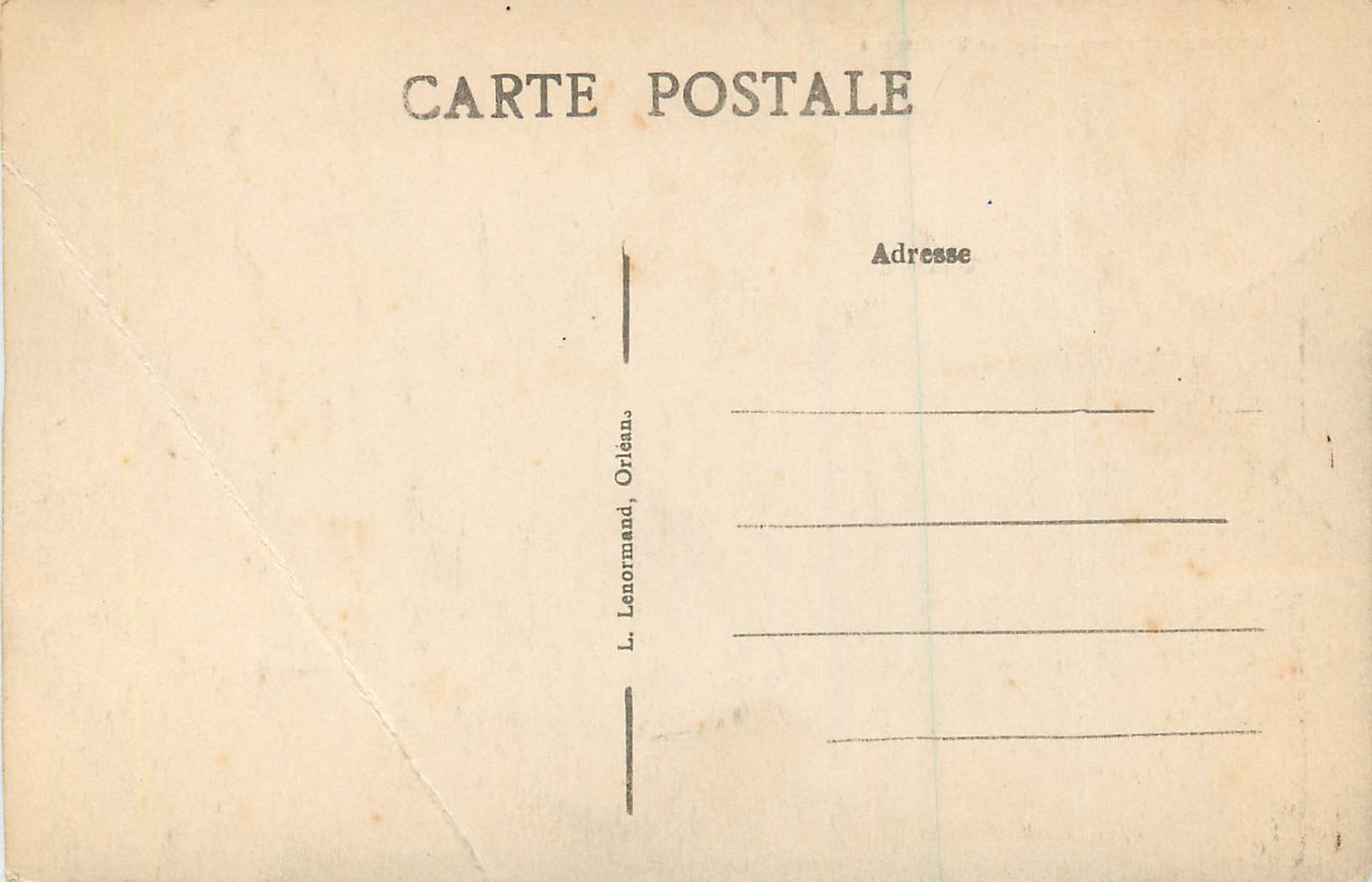 CPA Orleans (Loiret) Eglise St Paterne — Verso