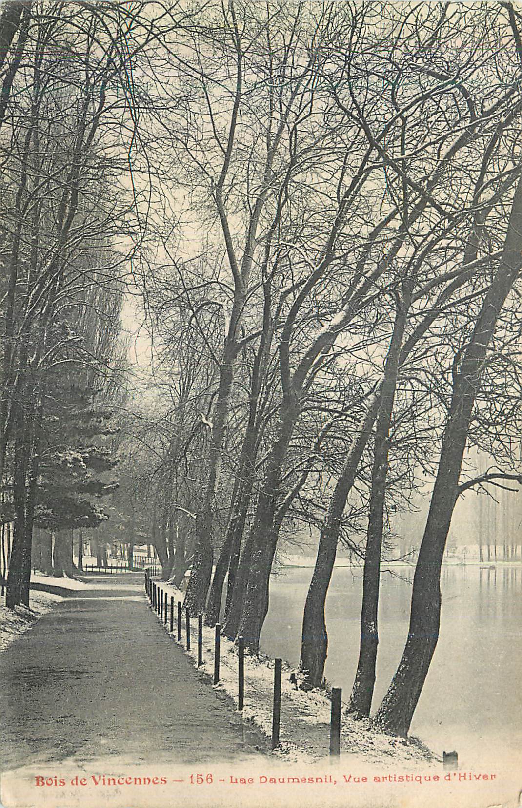 Bois de Vincennes — 158 — Lac Daumesnil, Vue artistique d'Hiver — L. Daumesnil