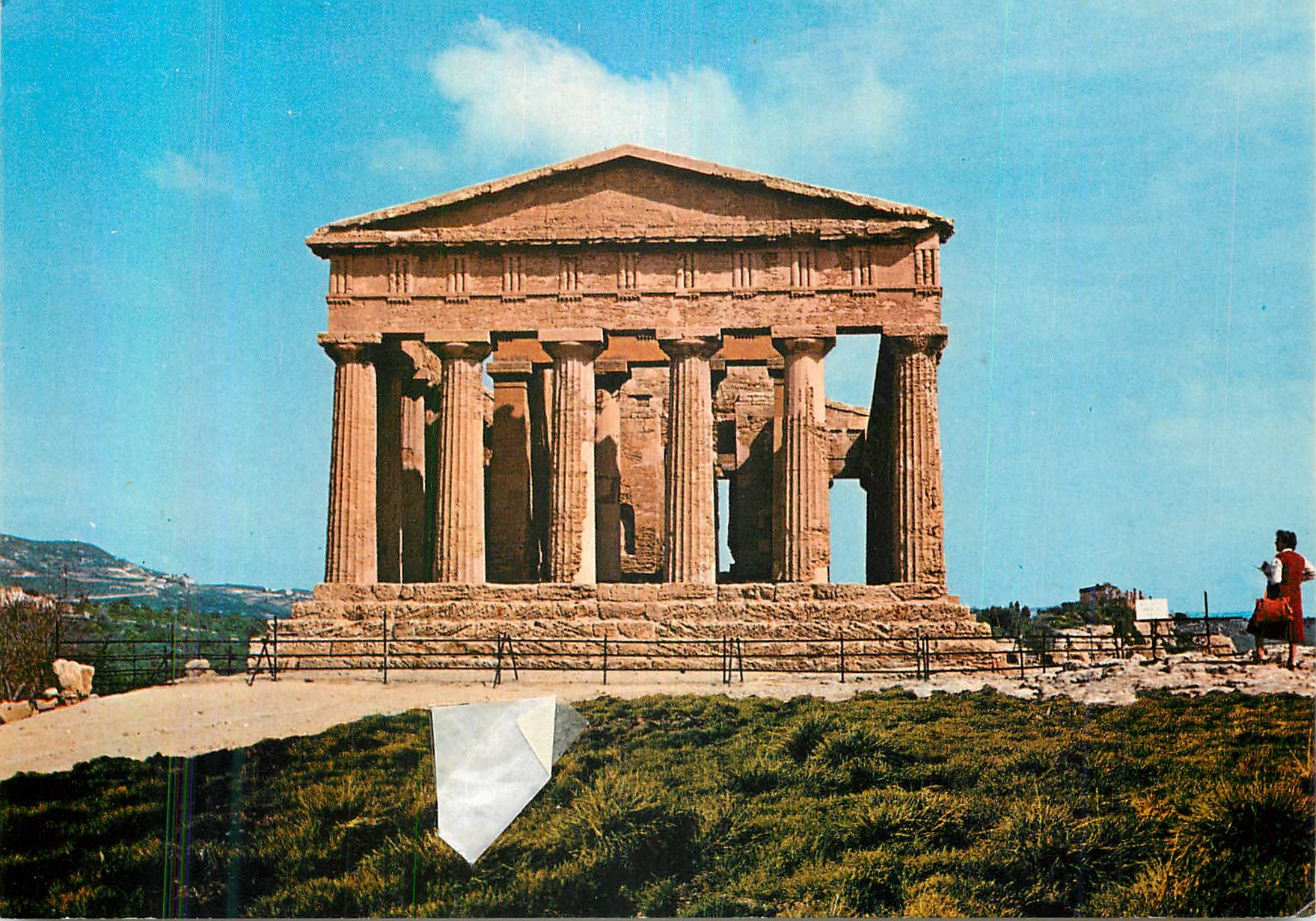 CPM Agrigento Tempio della Concordia Con in Fondo il Tempio di Giunone