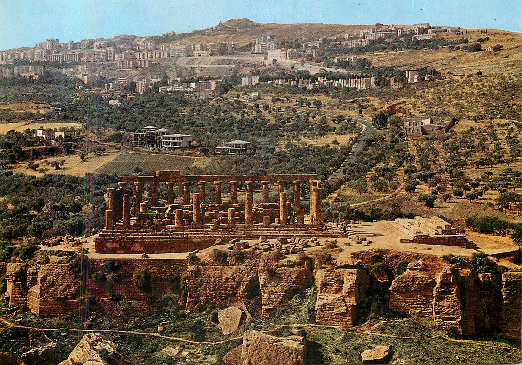 CPM Agrigento Tempio di Giunone Il Tempio D (Detto di Hera Lacinina) Vista dall'Aereo