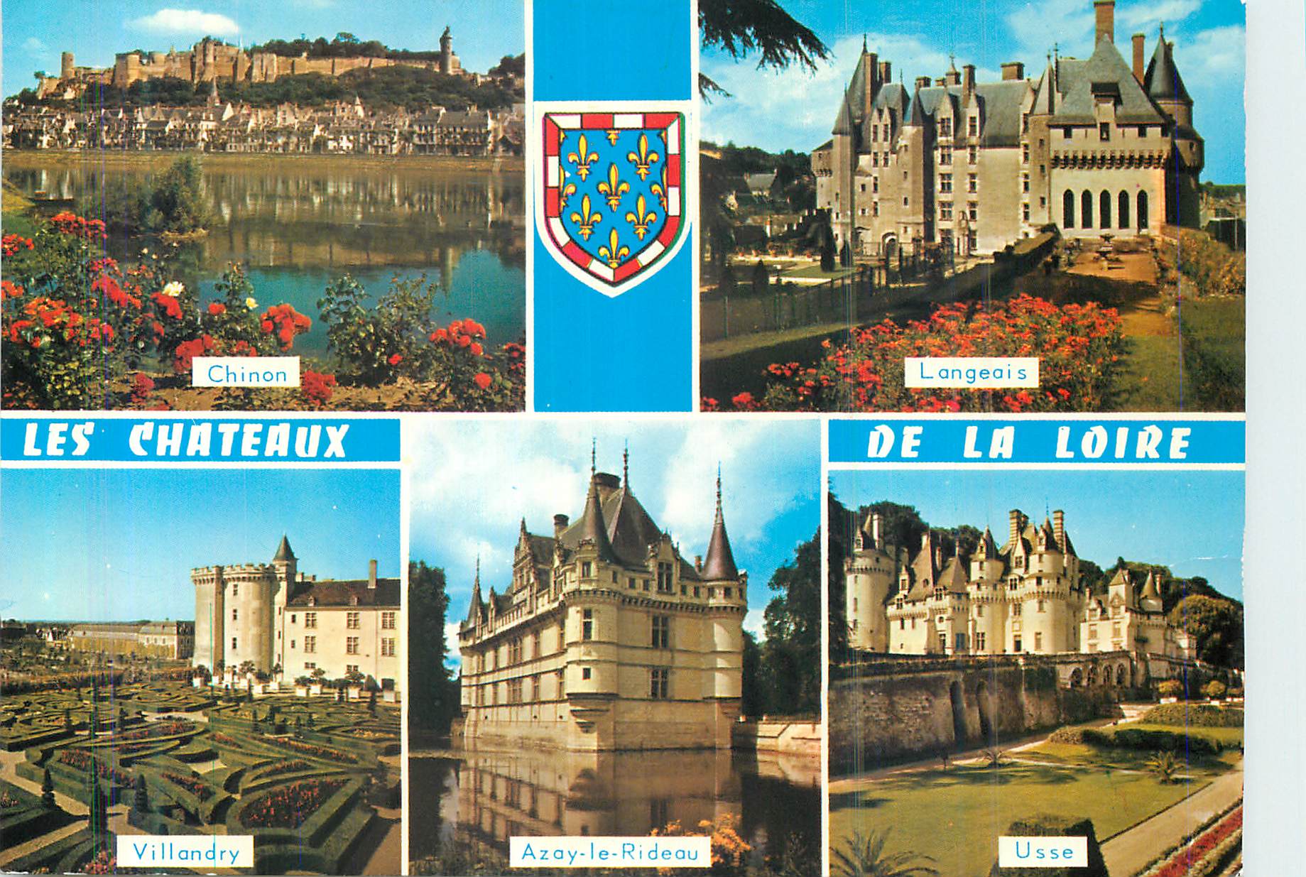 Les Châteaux de la Loire — Chinon, Langeais, Villandry, Azay-le-Rideau, Usse — Éditions GREFF, n° 417/19