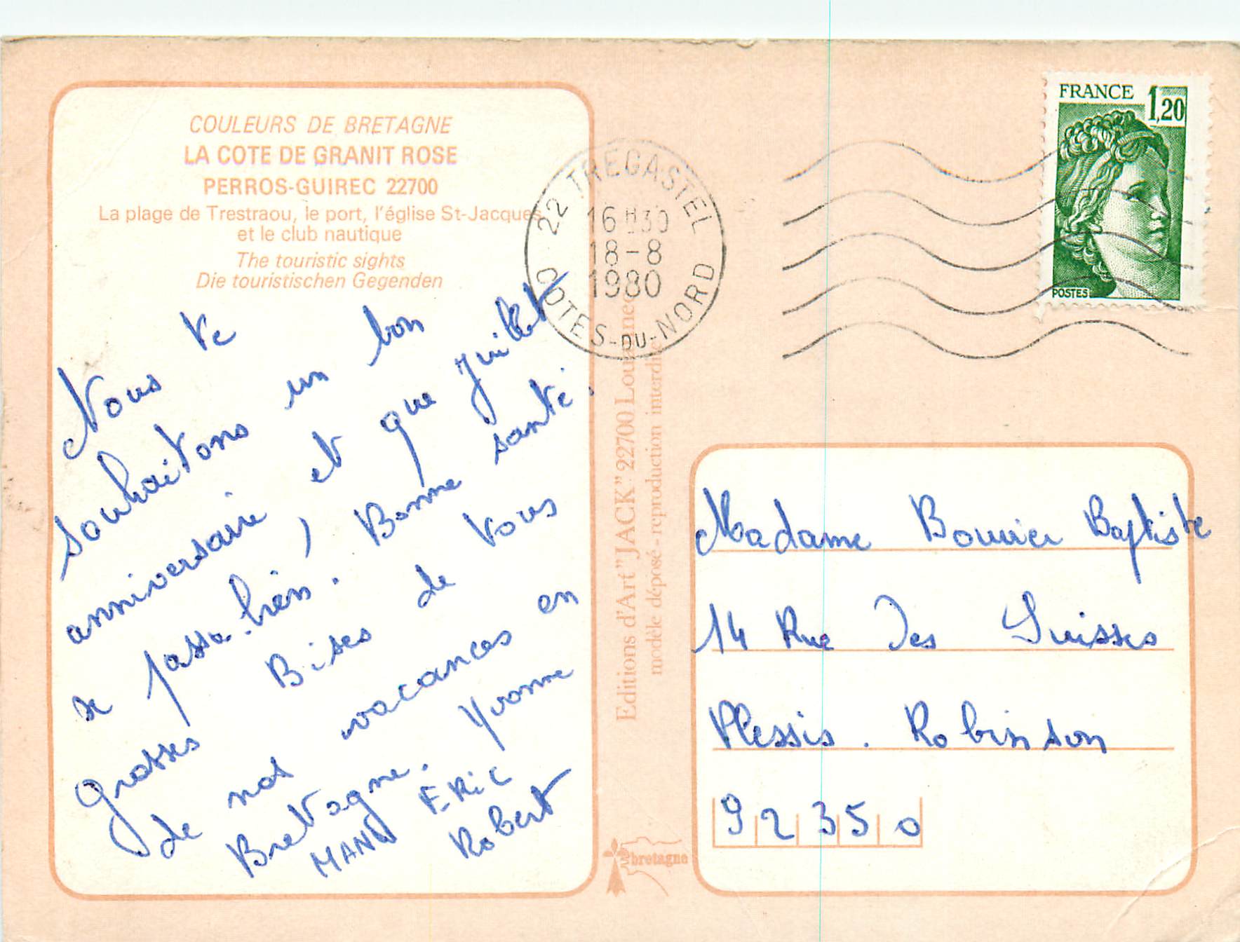 Perros-Guirec — vue panoramique — Éditions d'Art 'JACK' — Reverso
