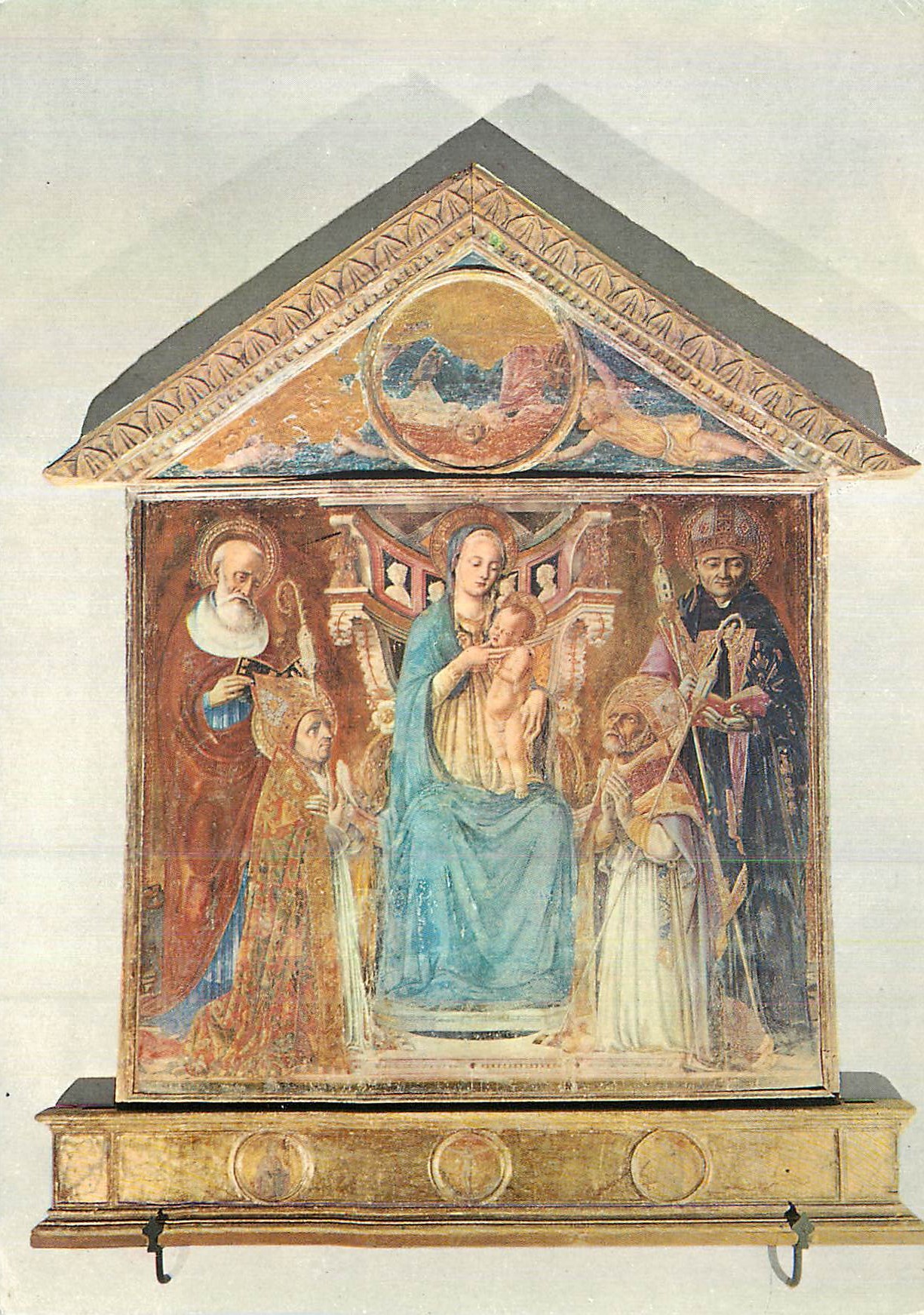 CPA Pienza (Si) Metteo di Giovanni (XV Siecle) Notre Dame avec Saints