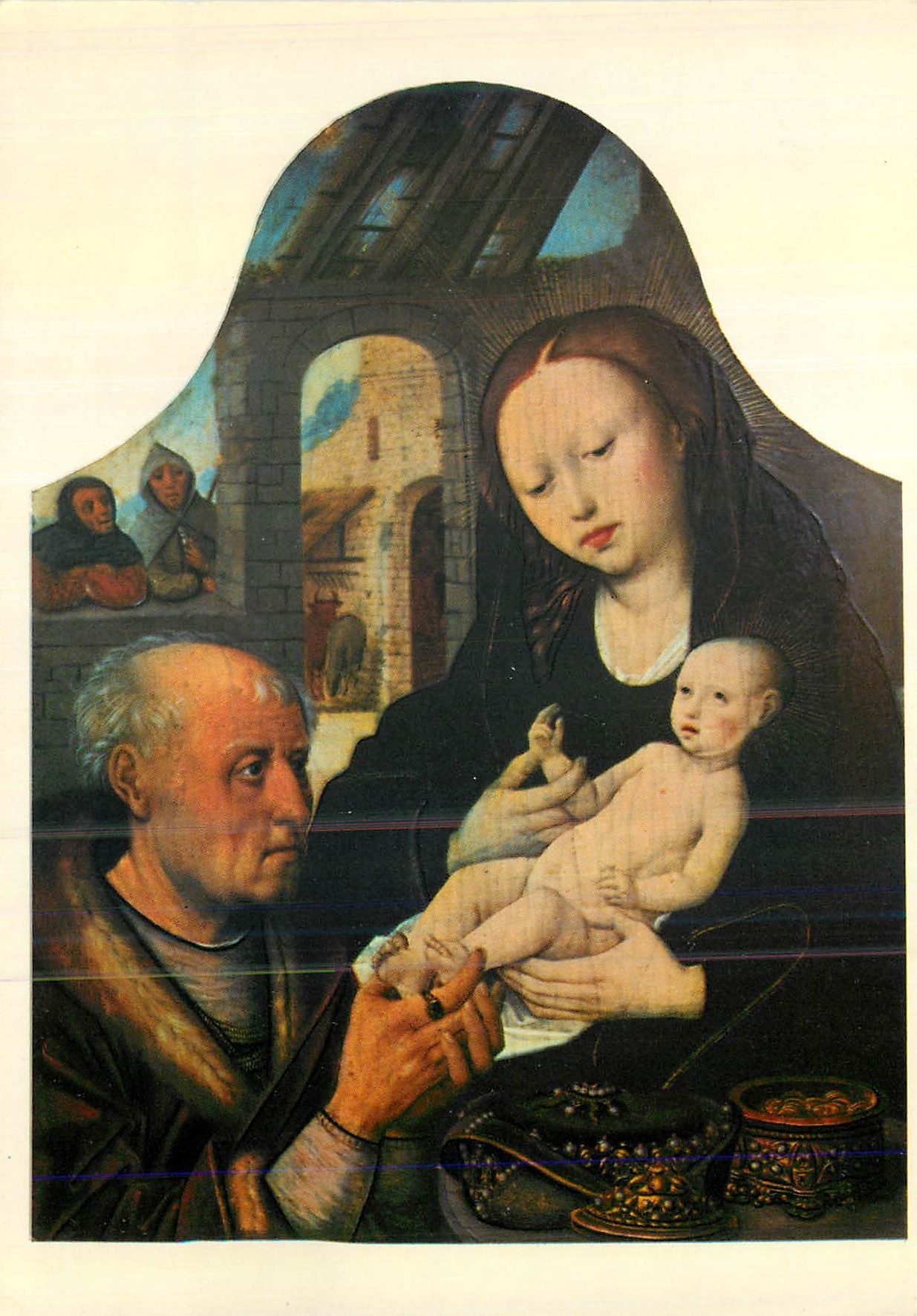 CPA Les Chefs d'Oeuvre du Musee de Saint Omer Maitre de l'Adoration de Khanenko Ecole Flamande (vers 1490 1500) Adoratio
