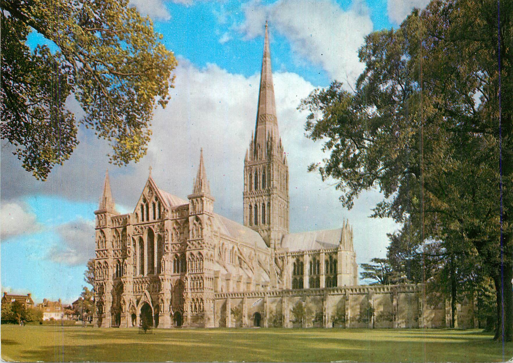 CPM Salisbury Cathedral West Front with the Tallest Spire in England