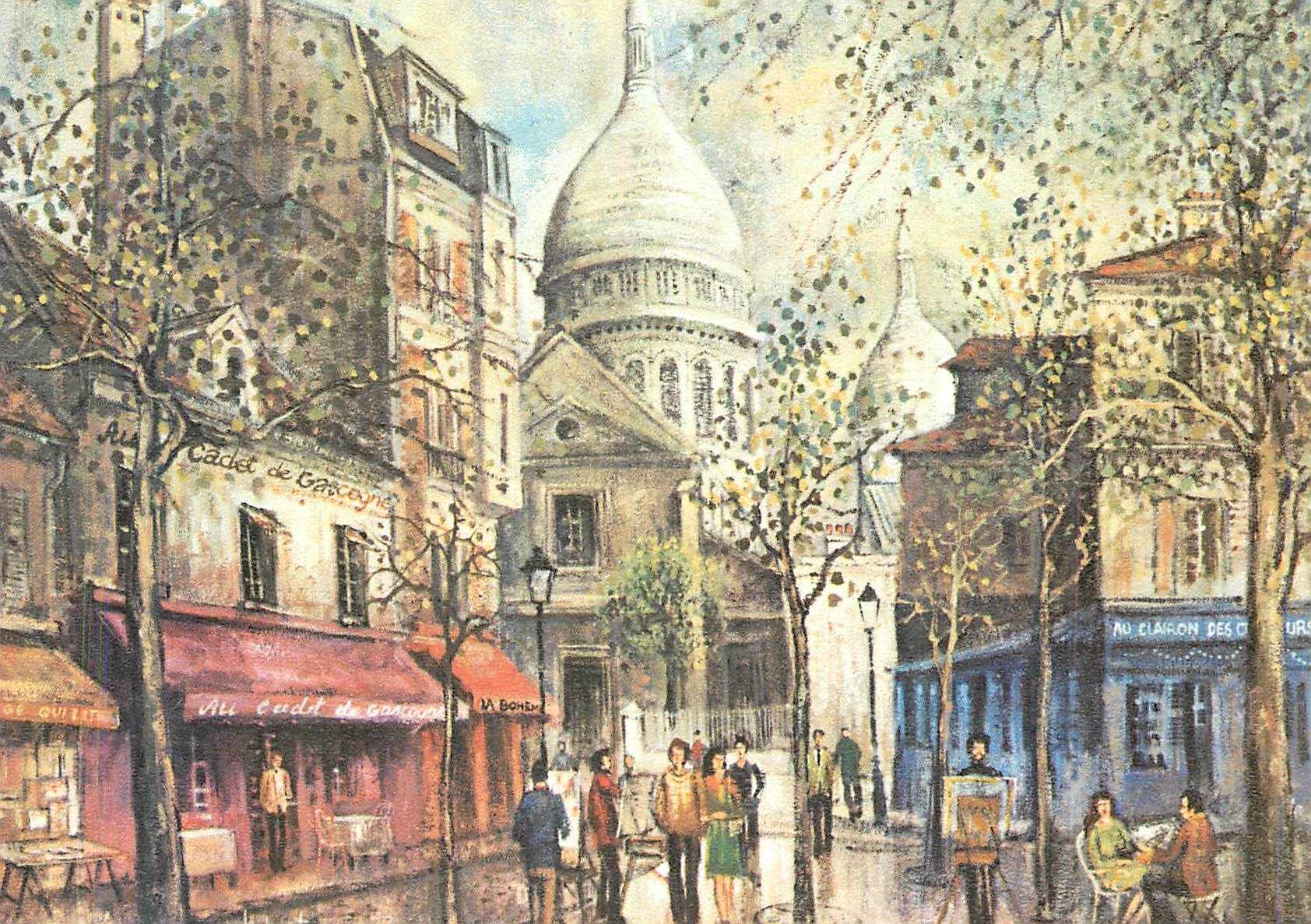 CPM Place du Tertre Paris Sacre Cœur Montmartre