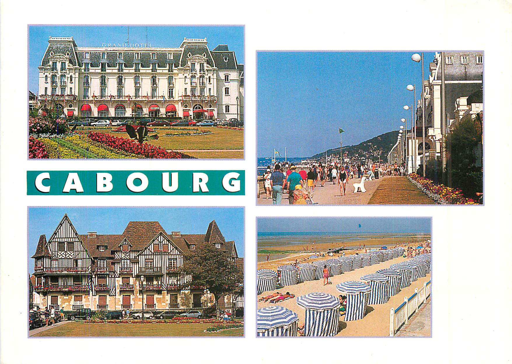Cabourg — Grand Hôtel, plage, maisons traditionnelles et cabines de plage — Éditions Défontaine-Depirou