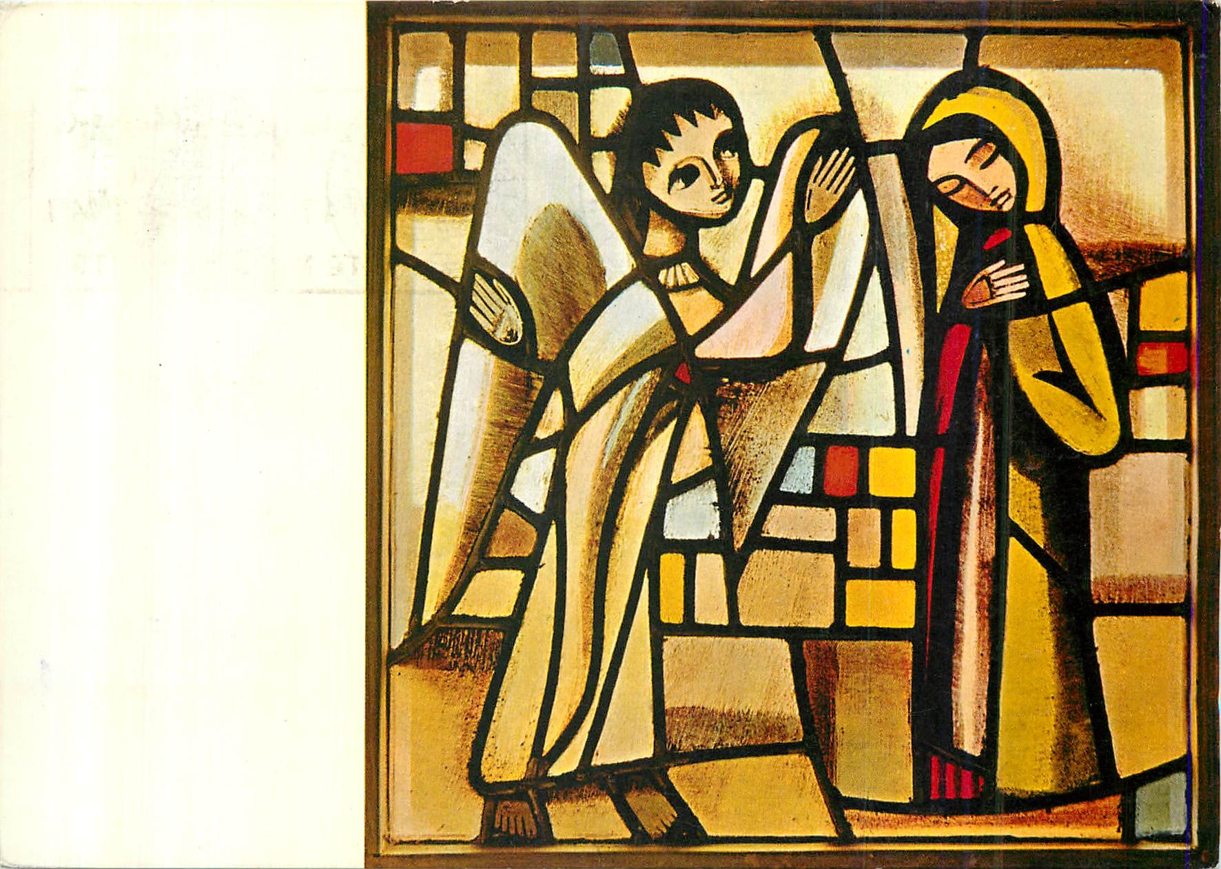 CPM Taize Eglise de la Reconciliation Vitrail de l'Annonciation