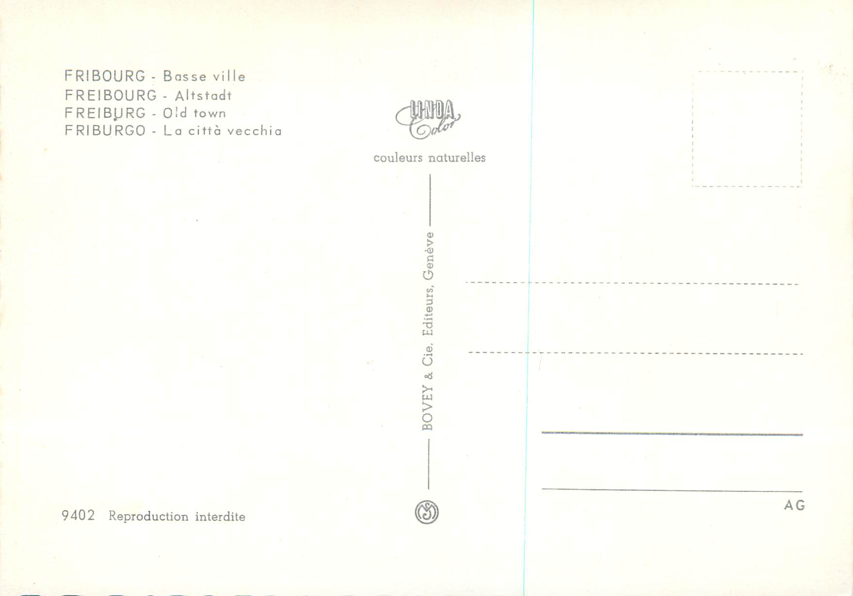 CPM Fribourg Basse Ville — Verso