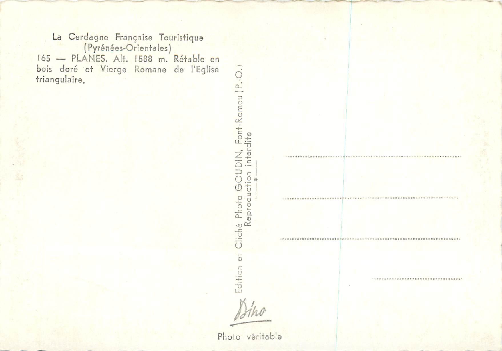 CPM Planes Alt 1588m la Cerdagne Francaise Touristique (Pyrenees Orientales)  — Rückseite