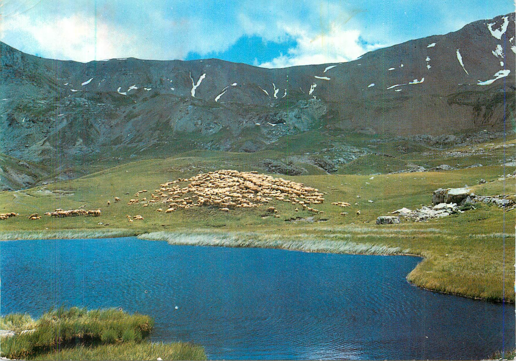 CPM Restefond (alt 2800 m) Le Lac Vert Route Imperiale  de Nice a Briancon La Plus Haute d'Europe
