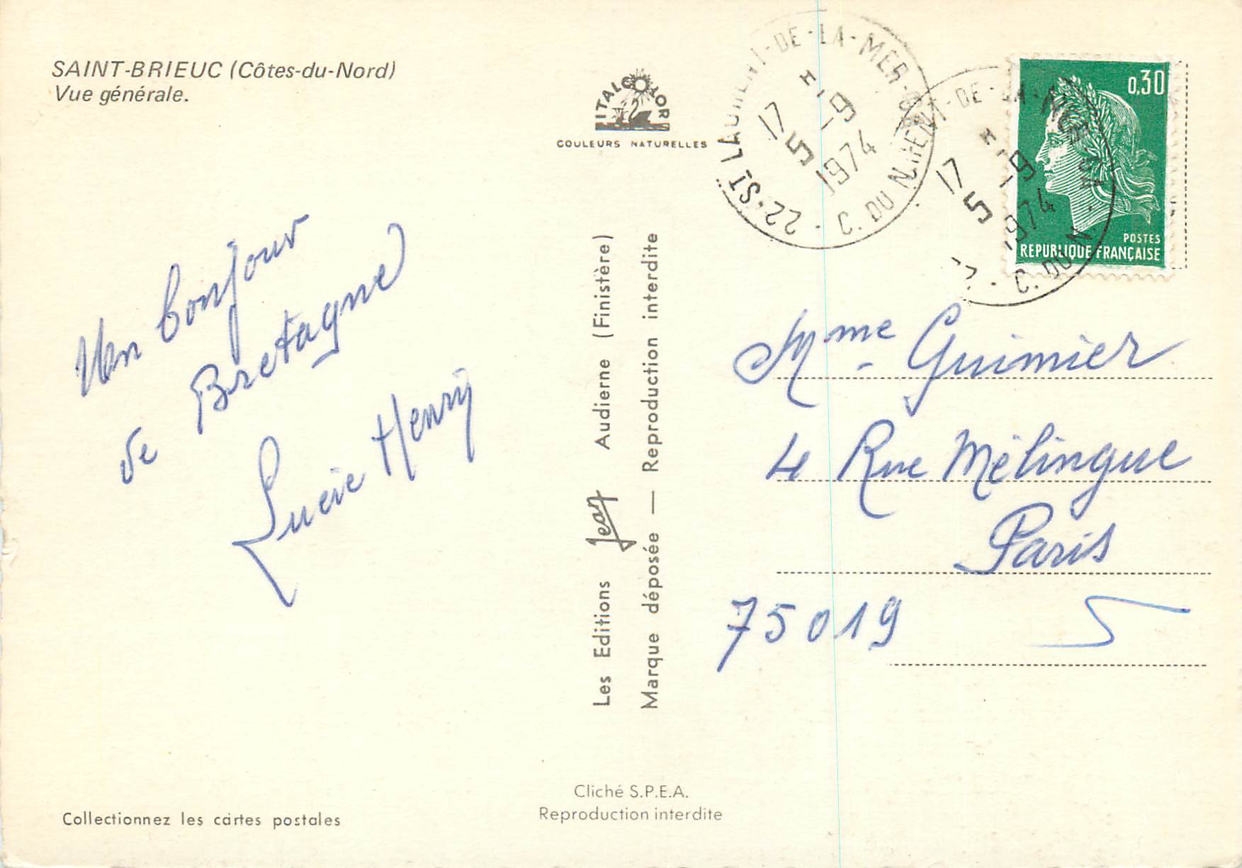 Saint-Brieuc (Côtes-du-Nord) — Vue générale — Les Éditions Audierne — Reverso