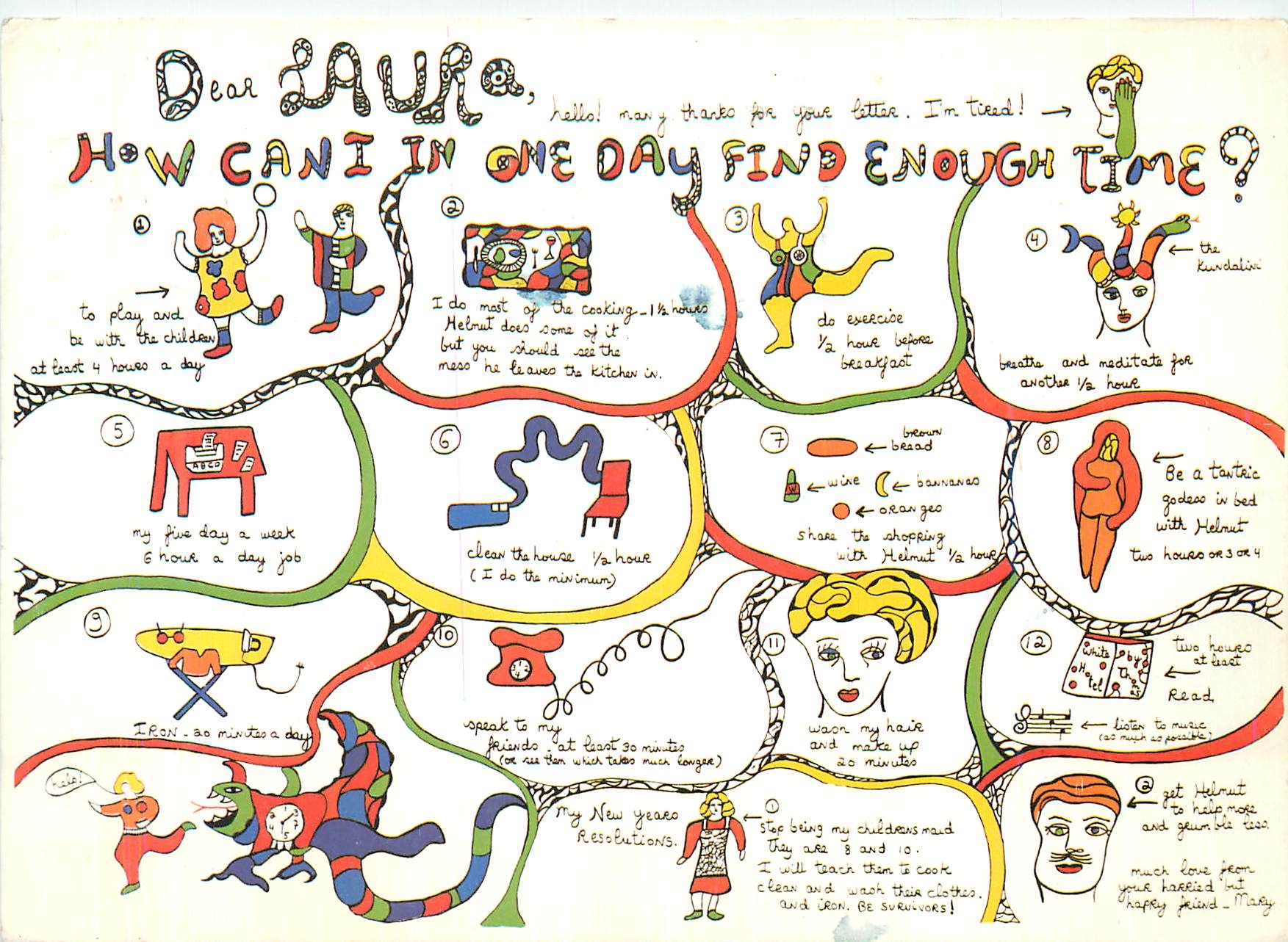 CPM Niki de St Phalle Dear Laura 1982 ein Brief Frauenbilder