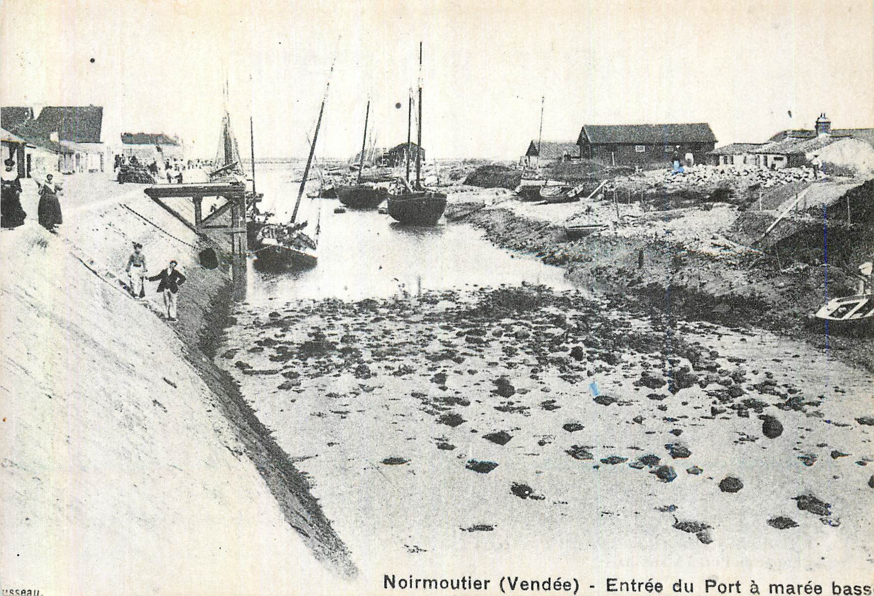 CPM Noirmoutier (Vendee) Entree du Port a Maree Basse Images d'Autrefois
