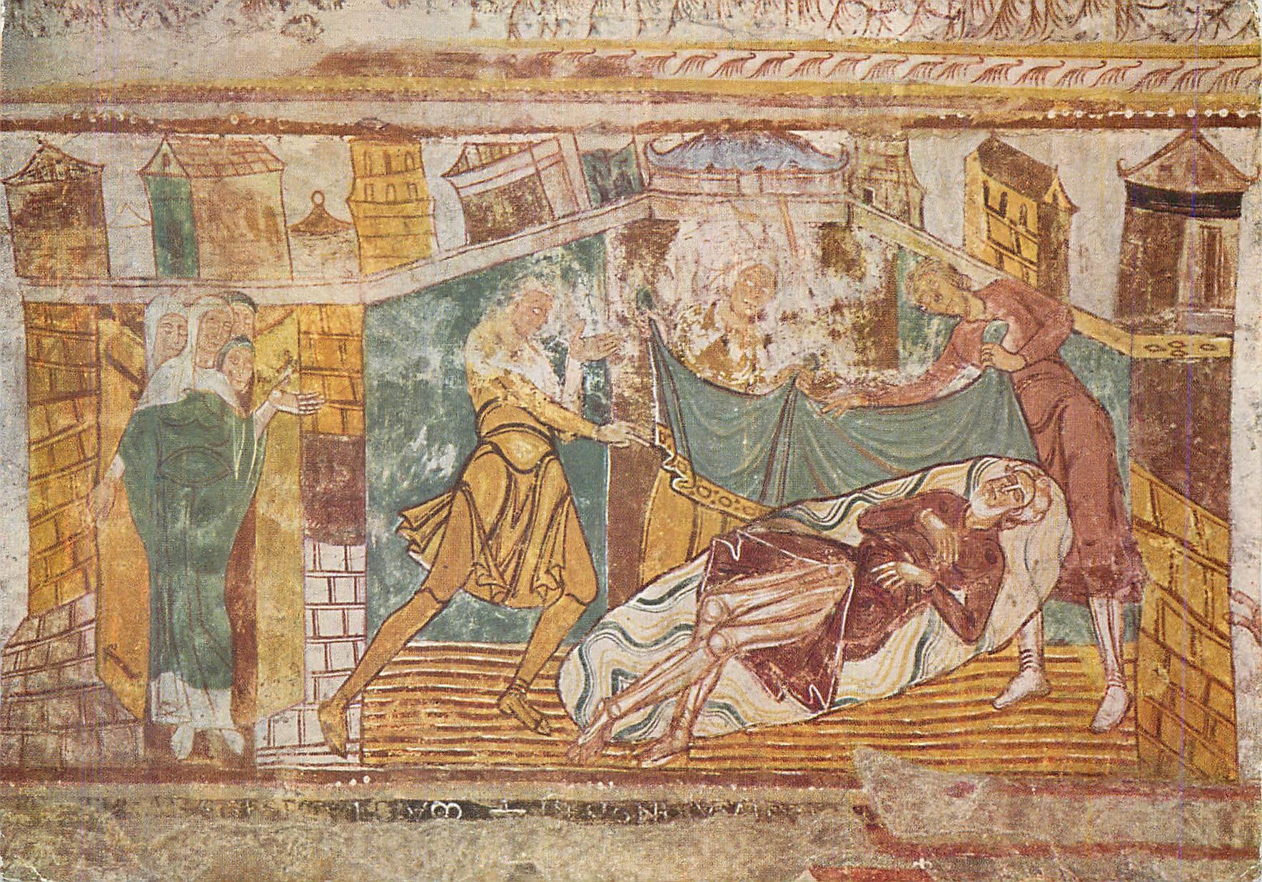 CPM Saint Savin sur Gartempe (Vienne) Peinture Murale de la Tribune de L'Eglise Fin XIe Debut XIIe Siecle Ivrasse de Noe