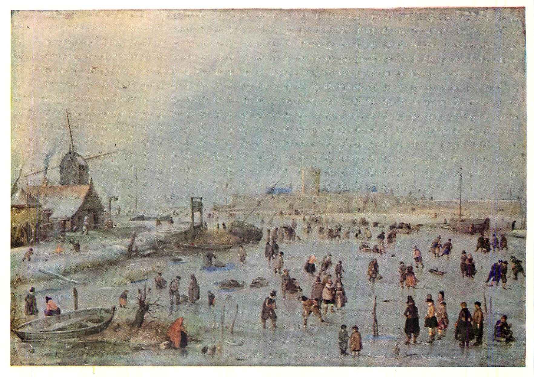 CPM National Gallery of Scotland Avercamp Winter Landscape with Figures
