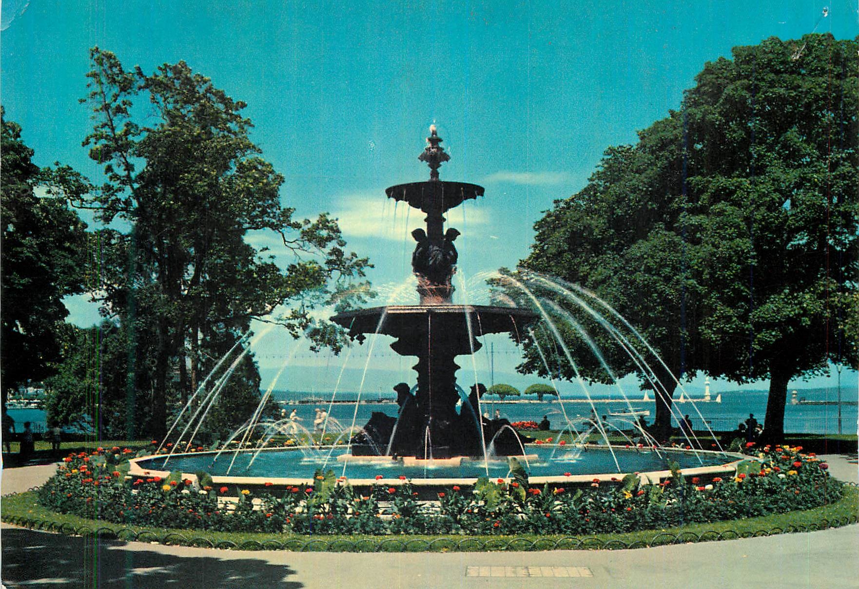 CPM Geneve Fontaine Jardin Anglais