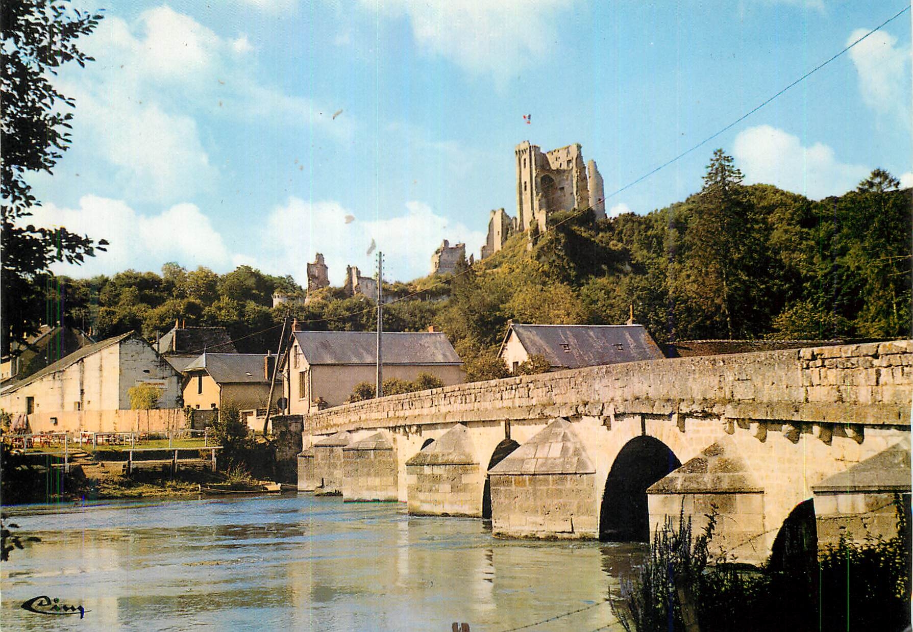 Lavardin (Loir-et-Cher) — Le pont sur le Loir et le château — éditeur CIMacon