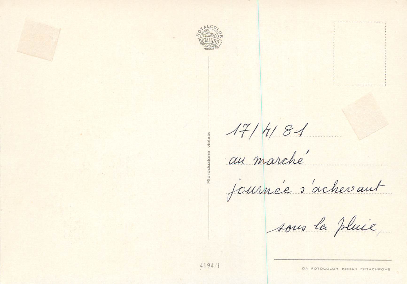 CPM Ventimiglia Riviera Dei Fiori — Rückseite