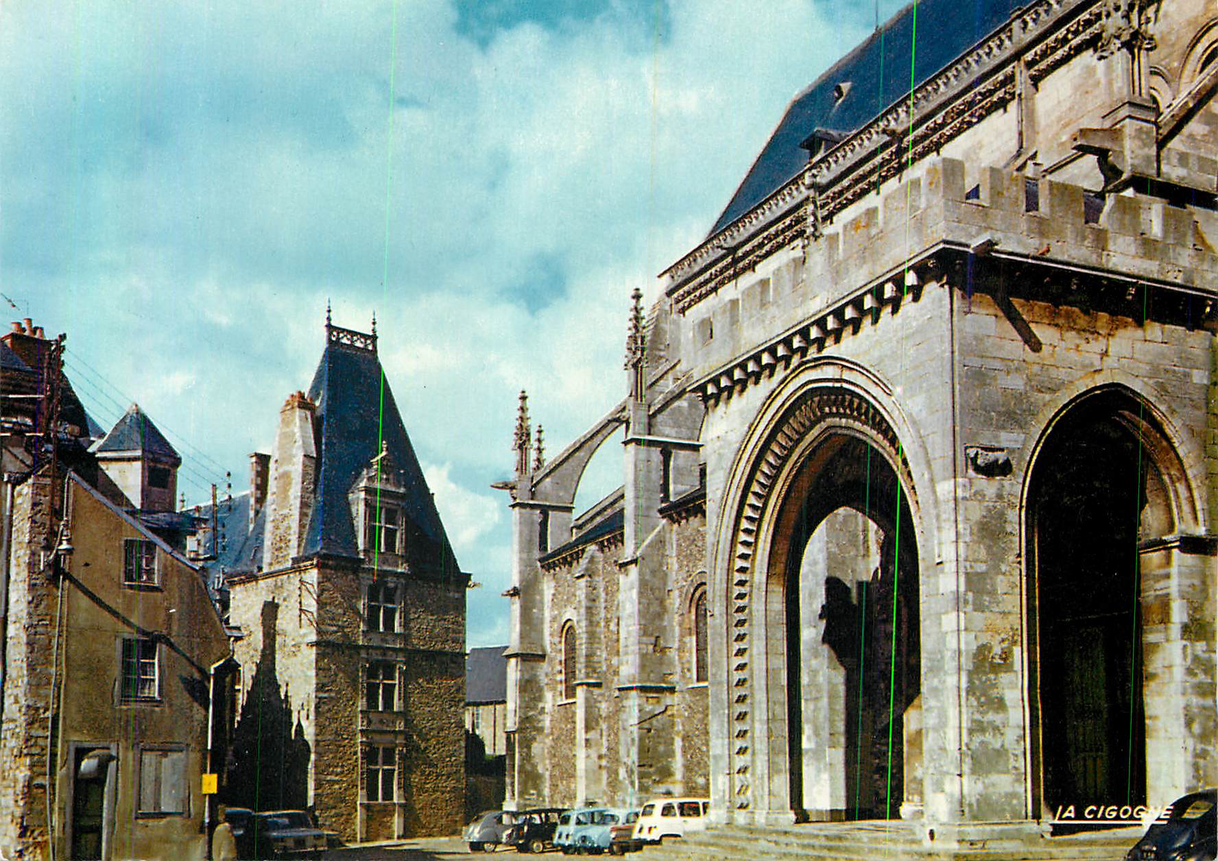 Le Mans (Sarthe) — Portail latéral de la Cathédrale Saint-Julien — Éditions La Cigogne