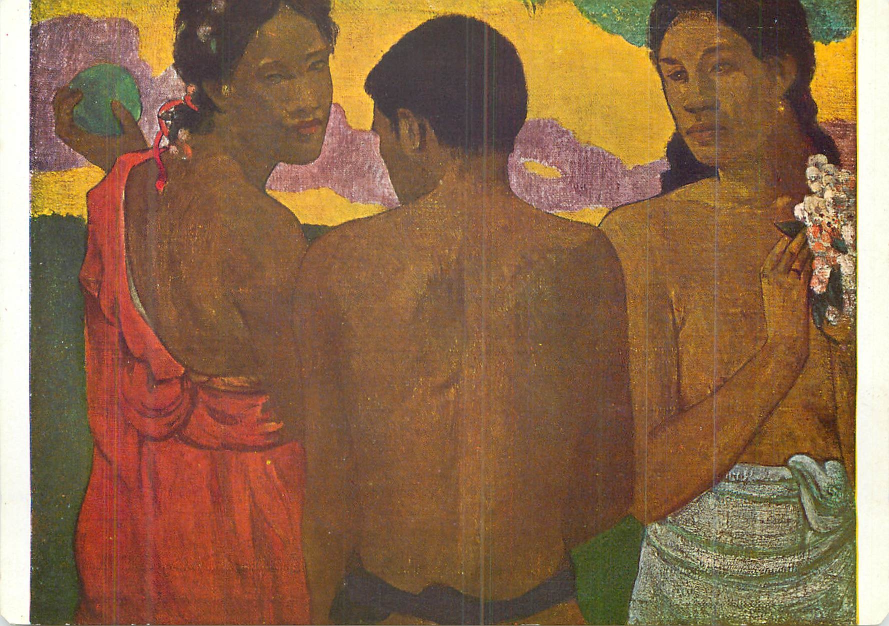 CPM Paul Gauguin Trois Tahitiens