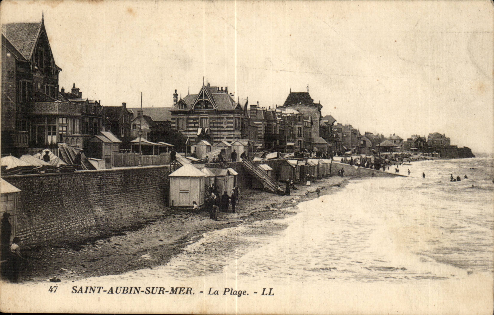 Saint Aubin sur Mer CPA La plage