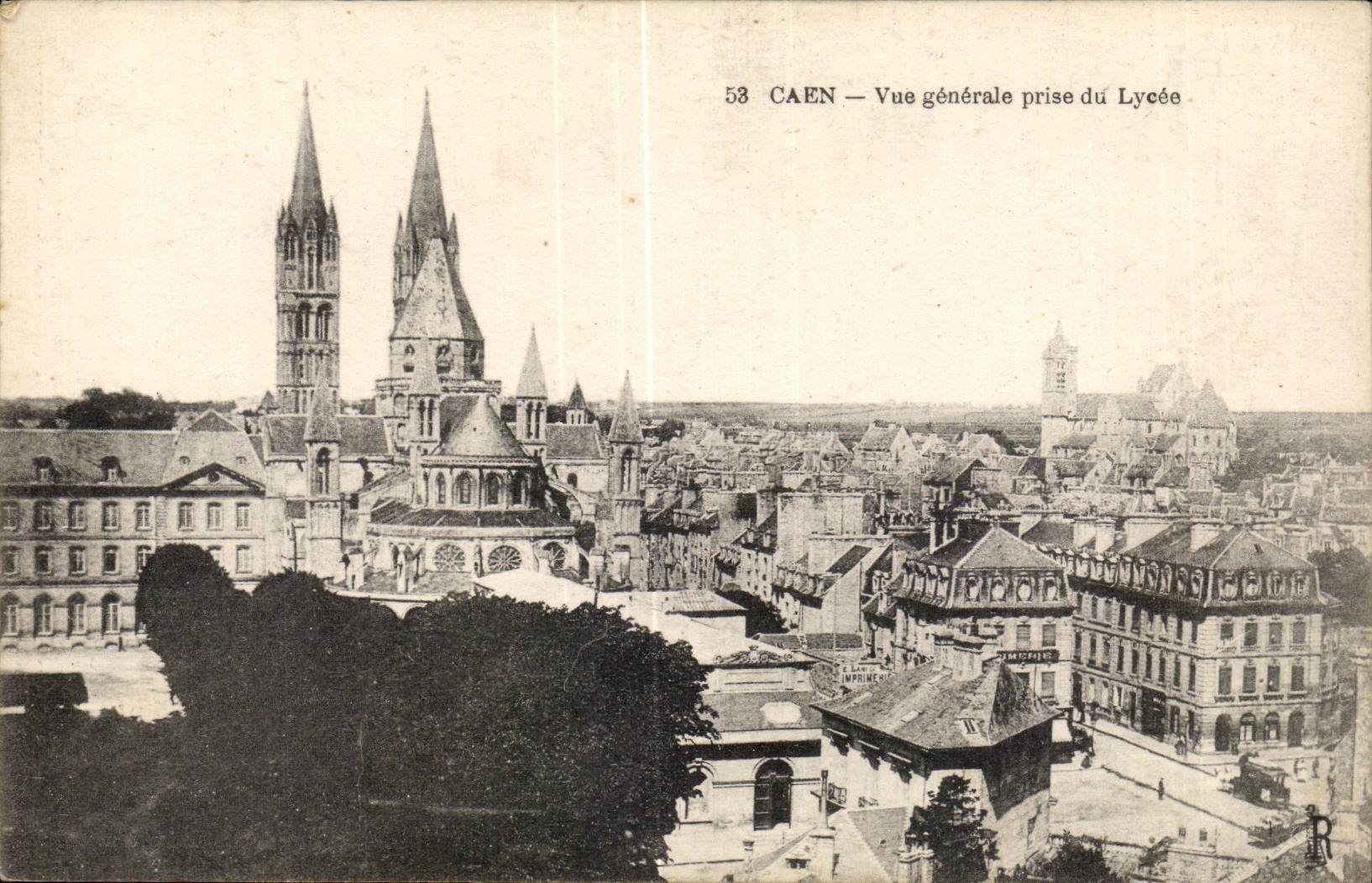 Caen CPA Vue generale prise du lycee