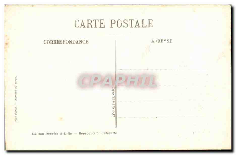 Lille CPA Rue du faubourg de Roubaix — Back