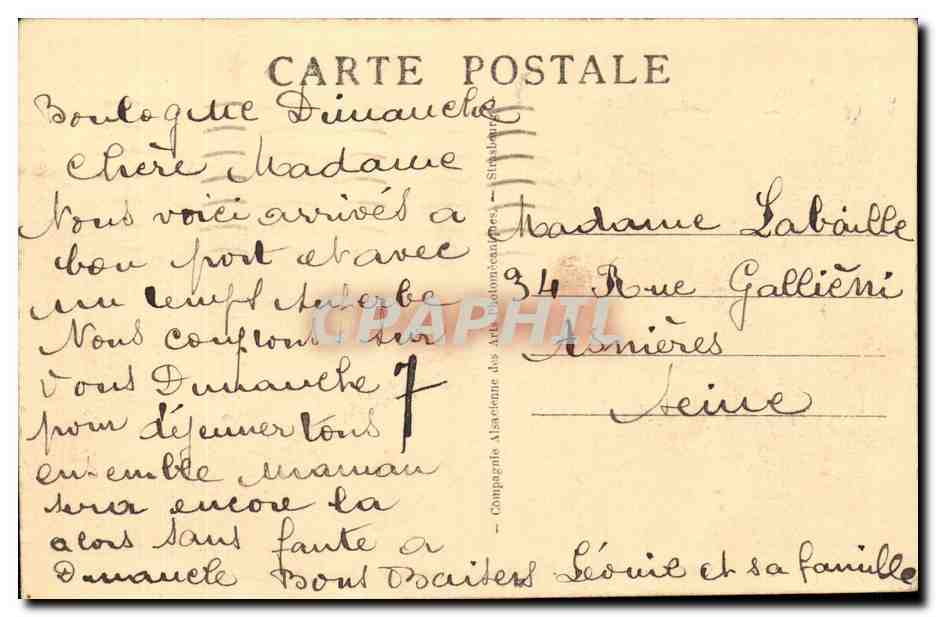 Boulogne-sur-Mer — Le Casino et la plage pris du phare — éditeur CPAPHIL, n° 205 — Rückseite