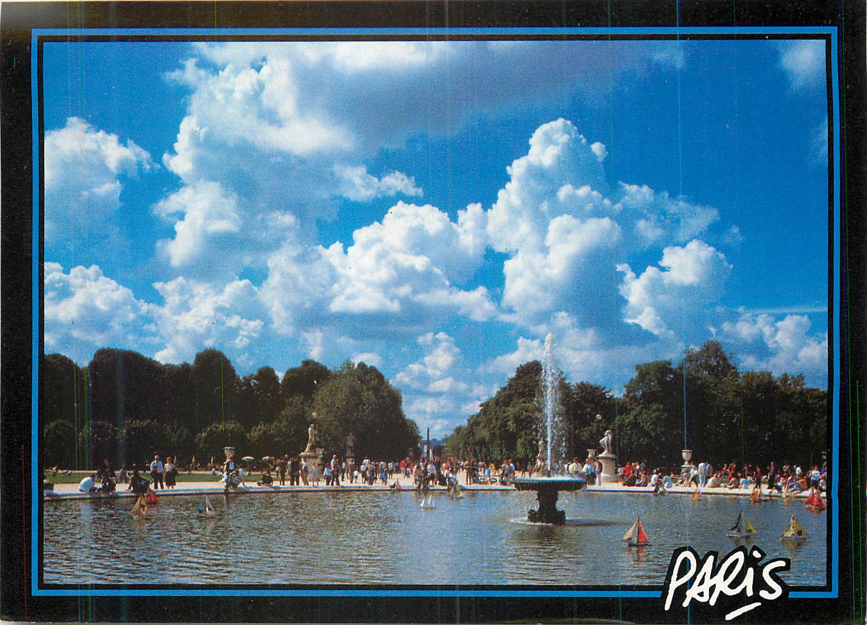 CPM Paris le Jardin des Tuileries