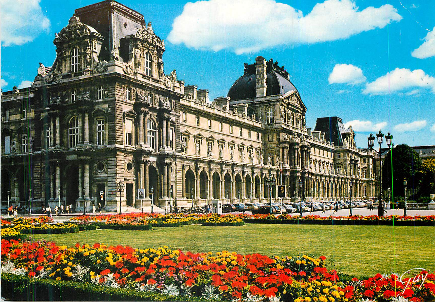 Die Blumenbeete im Louvre-Garten und das Louvre-Schloss — Éditions 'GUY' — n°15