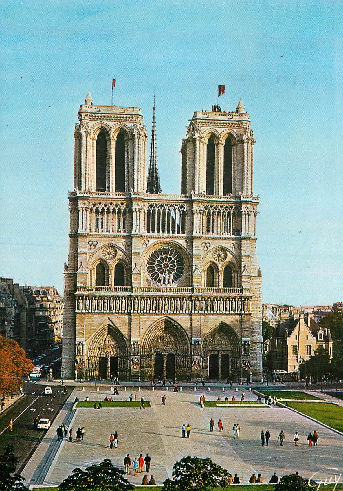 CPM Paris et ses Merveilles la Place du Parvis Notre Dame et la Cathedrale Notre Dame( 1163 1260)