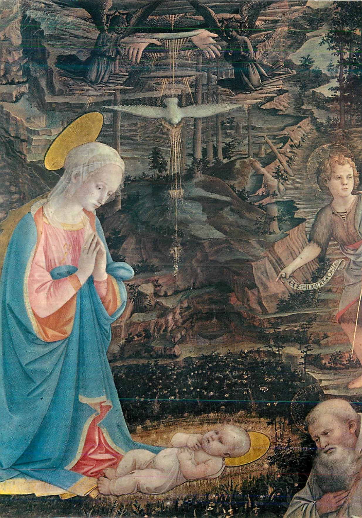 CPM Firenze Gallerie Ullizi la Vierge Adorant l'Enfant