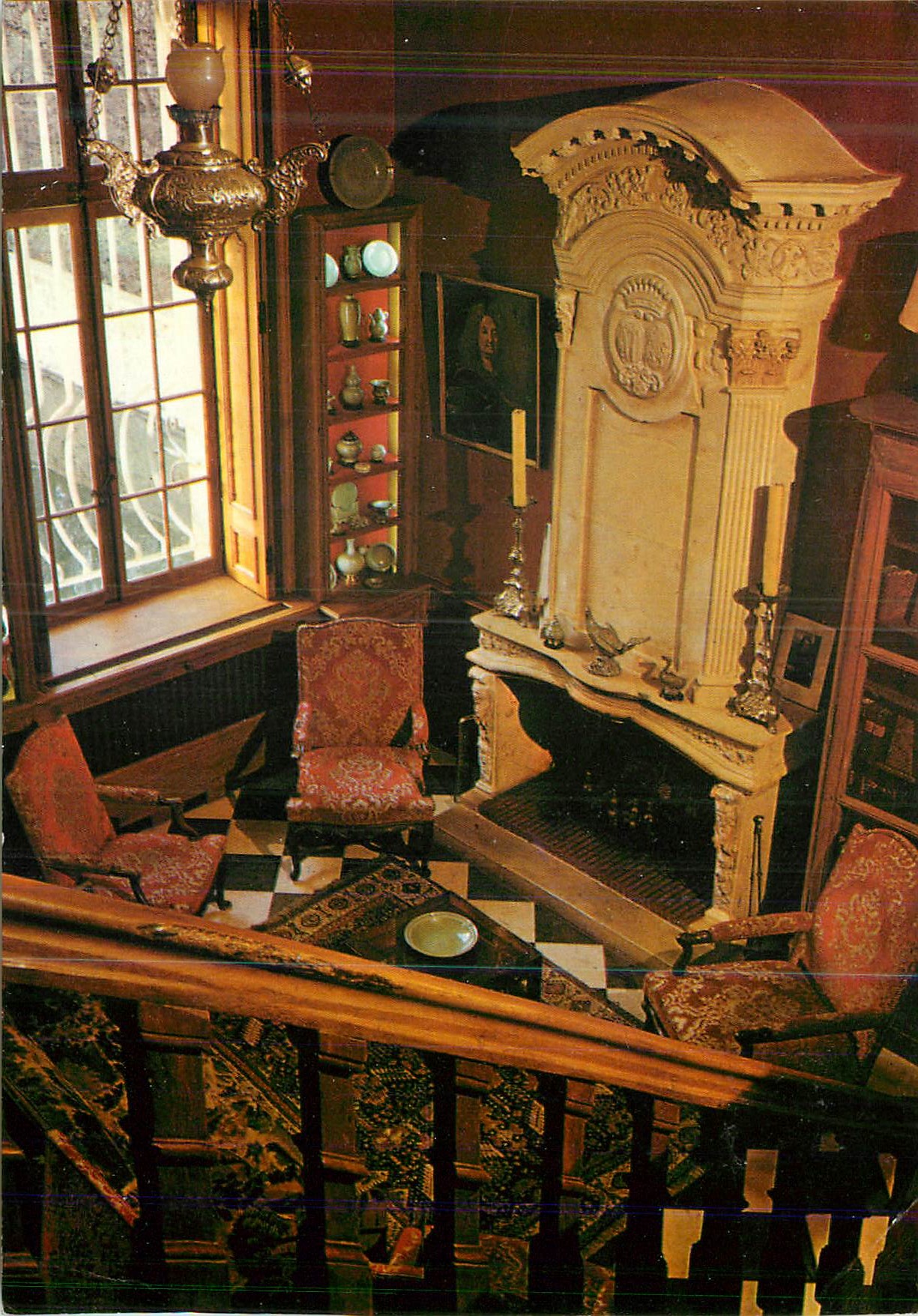 CPM Chateau de la Grange Manom Thionville Bibliotheque