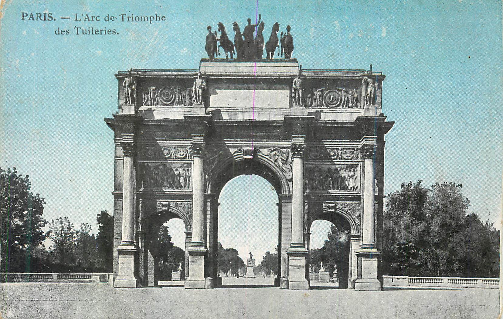 CPA Paris l'Arc de Triomphe des Tuileries