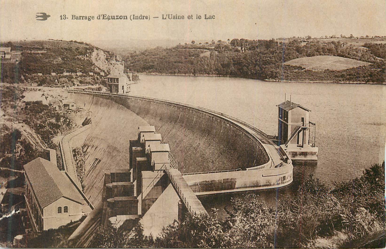 Barrage d'Eguizon (Indre) — L'Usine et le Lac