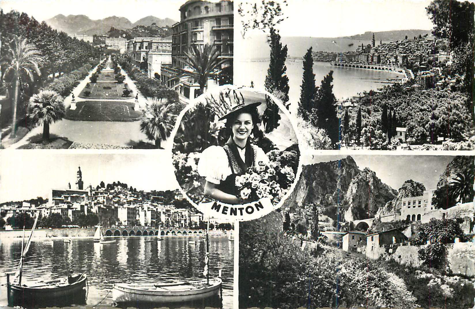 CPM Menton les Jardins Menton Vue de Garavan