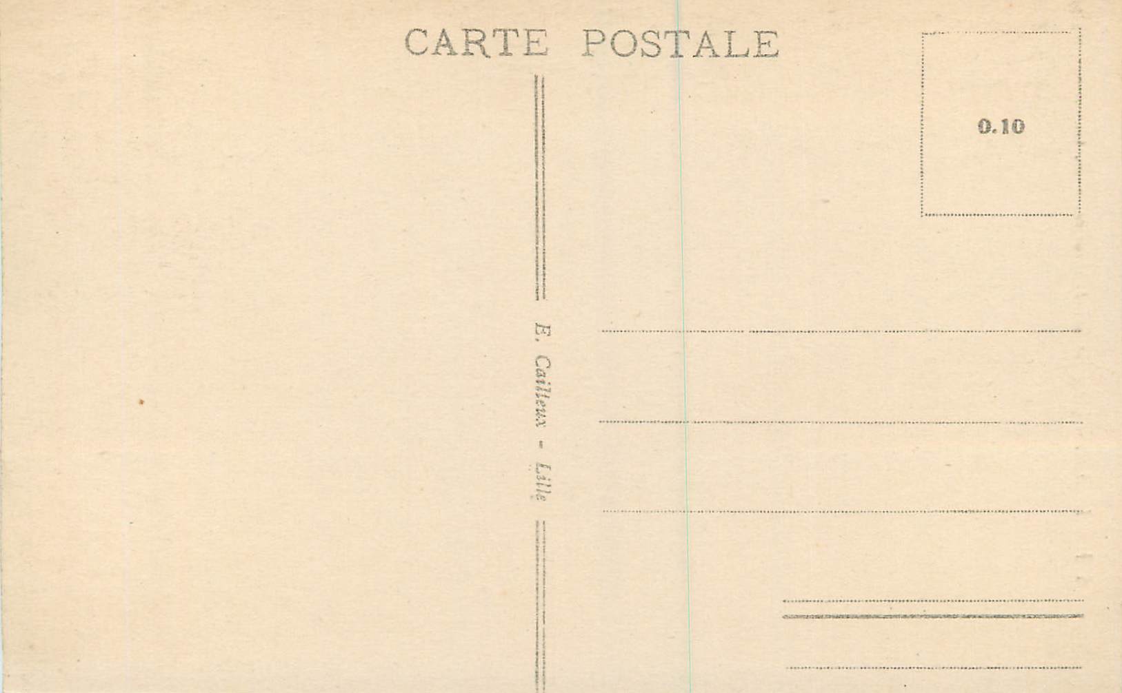 CPA Lille l'Eglise Saint Maurice — Verso