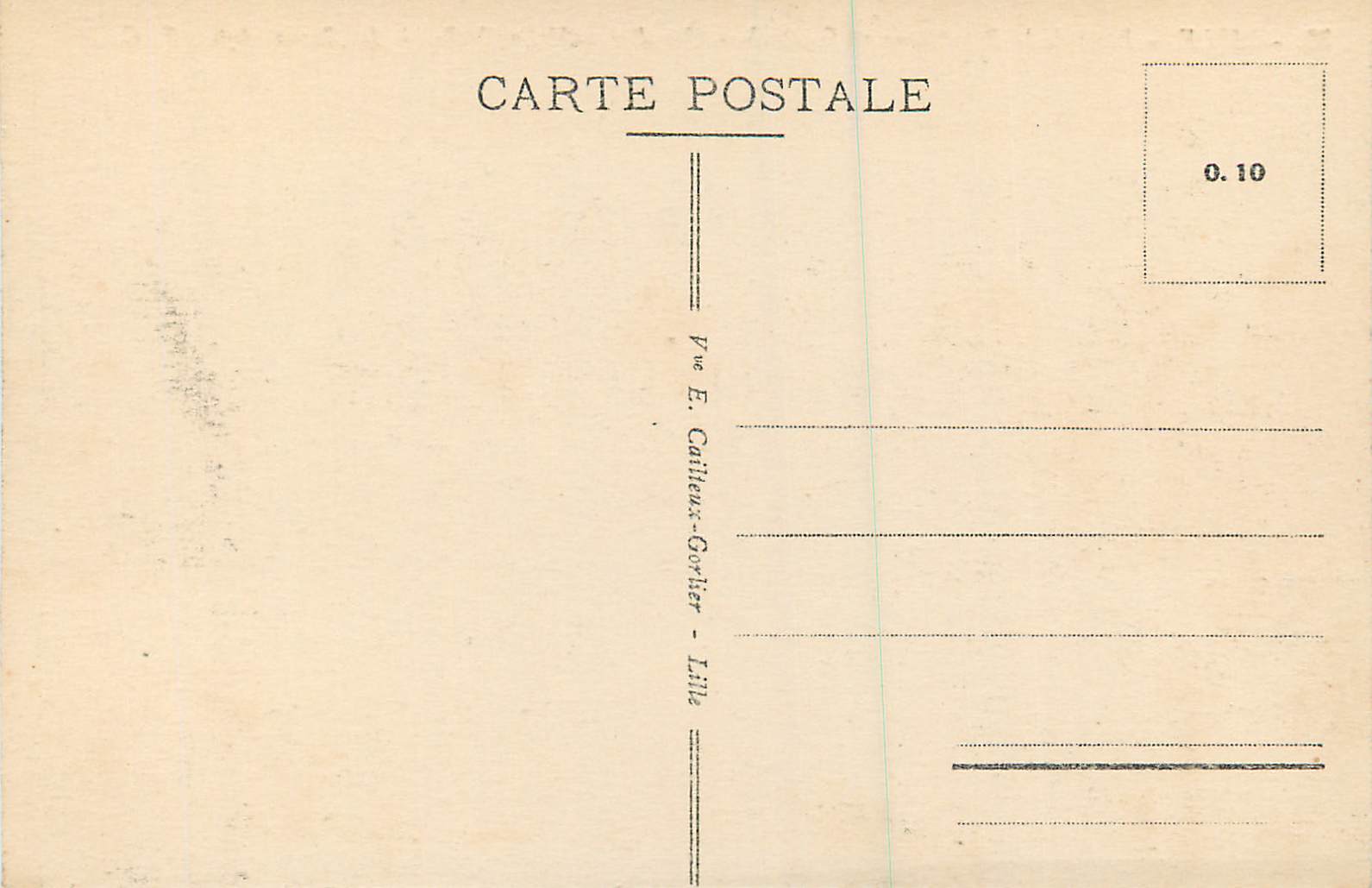 CPA Lille Place de la Republique et Faidherbe Vue d'ensemble sur le palais des Beaux Arts Tramway — Rückseite