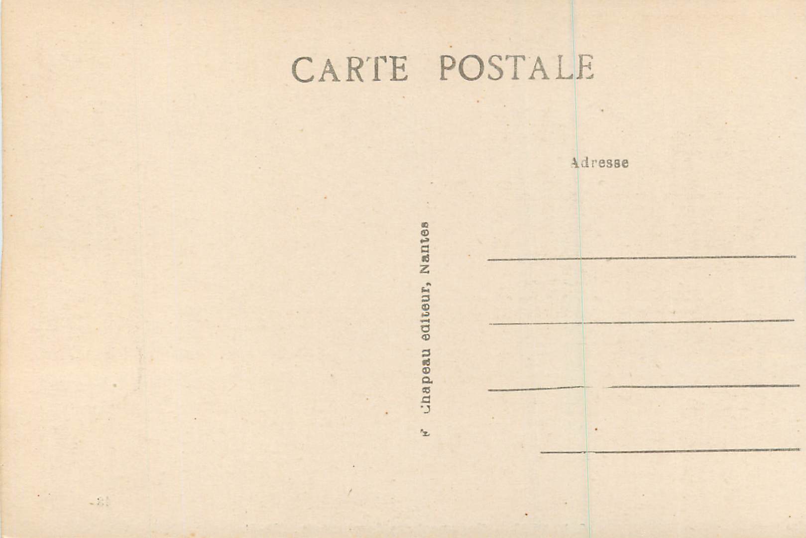 CPA Nantes Monument des Combattants — Verso