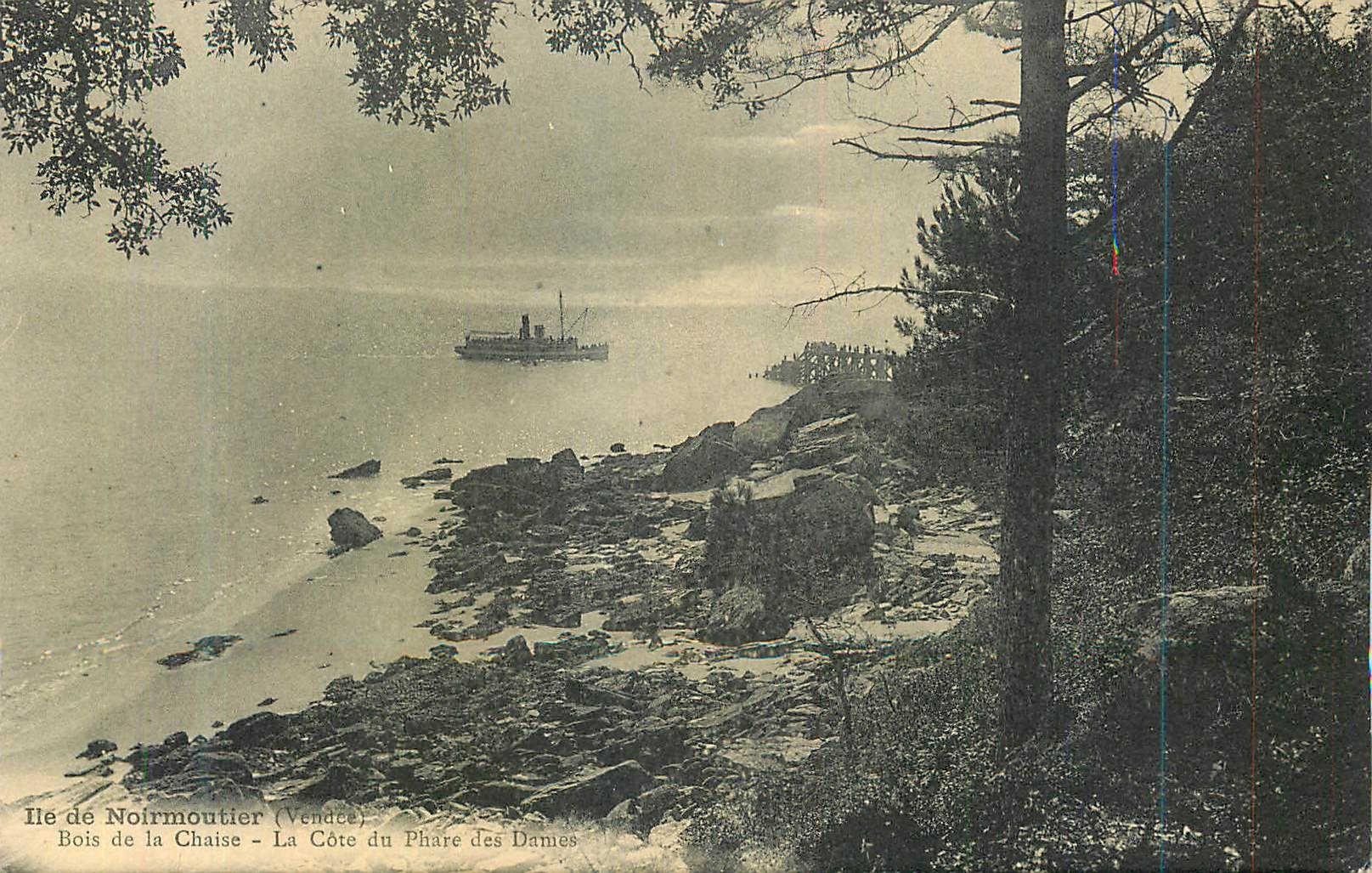 CPA Ile de Noirmoutier (Vendee) Bois de la Chaise Bateau