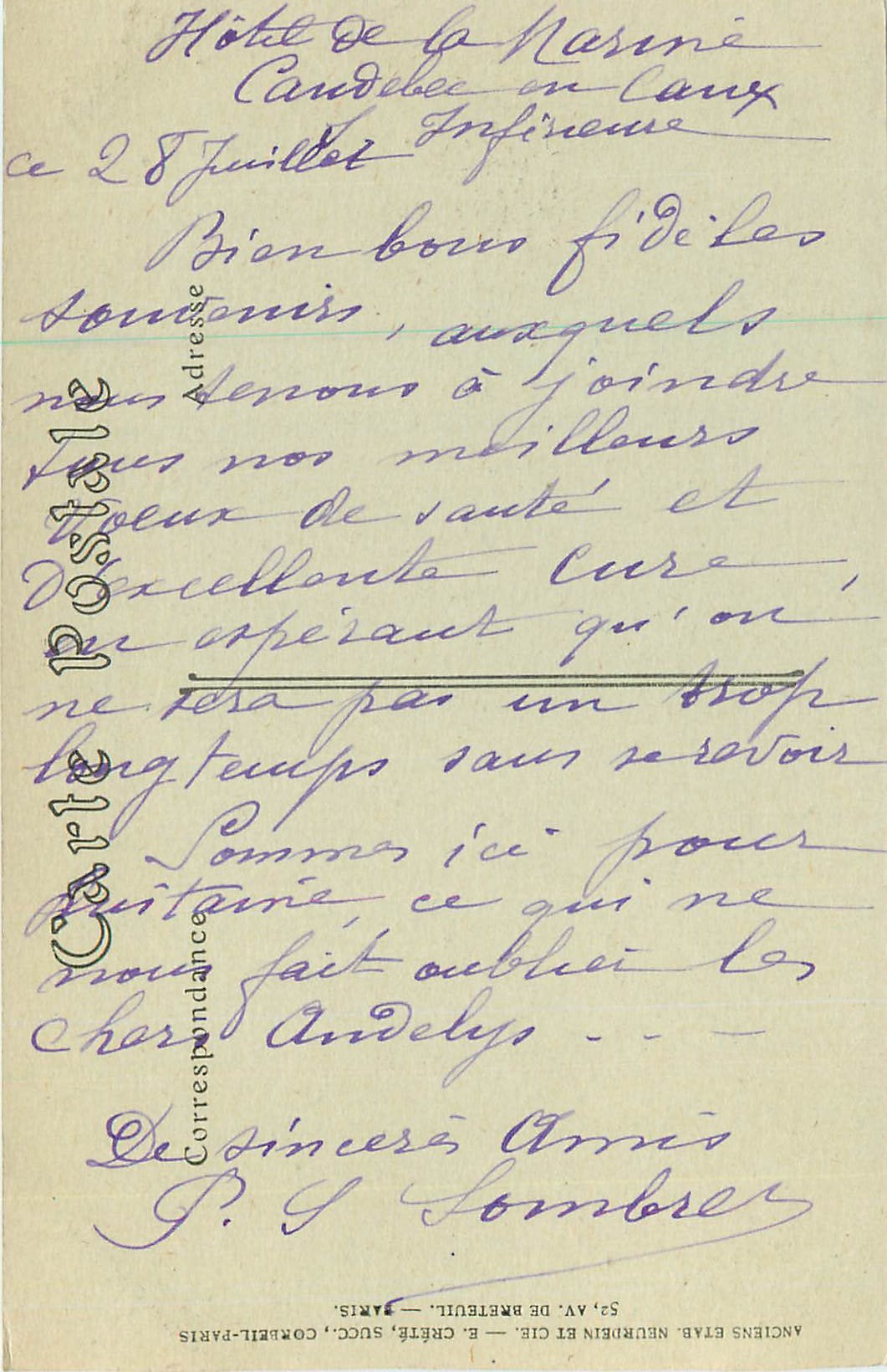CPA Caudebec en Caux le Mascaret (Effet de Nuit) — Rückseite