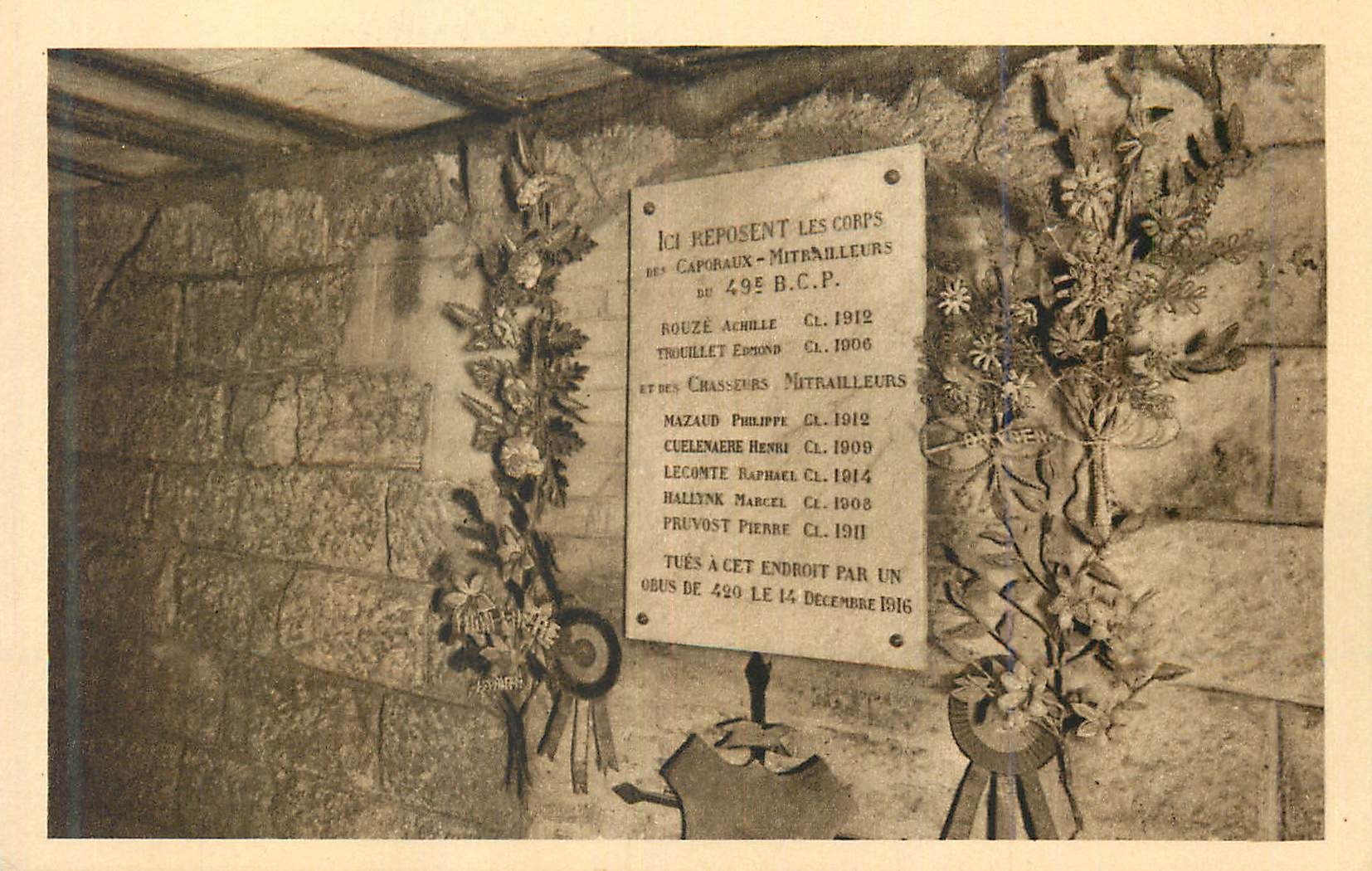 Fort Douaumont — Casemate of the Machine Gunners of the 49th B.C.P. — 14 December 1916
