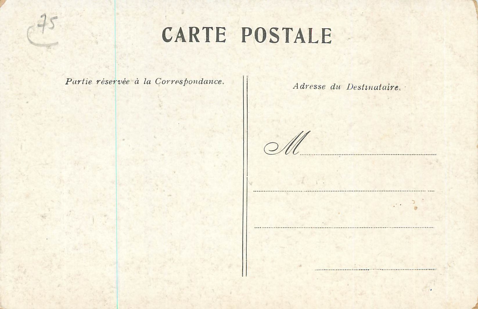 CPA Paris Berlioz — Rückseite