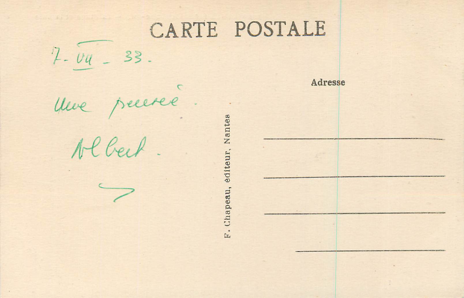 CPA la Baule sur Mer (Loire Inf) la Plage et la Baie — Rückseite