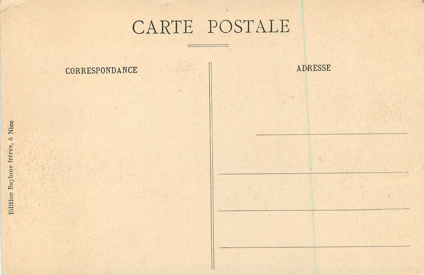 CPA Nice le Chateau Allees de Palmiers — Rückseite